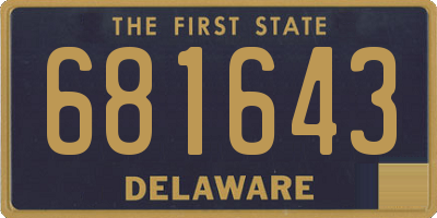 DE license plate 681643