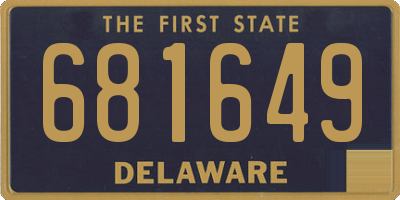 DE license plate 681649