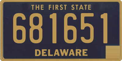 DE license plate 681651