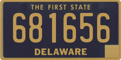 DE license plate 681656