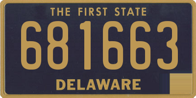 DE license plate 681663