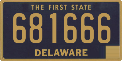 DE license plate 681666