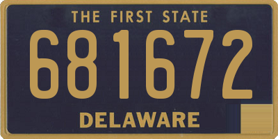 DE license plate 681672