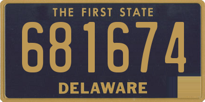 DE license plate 681674