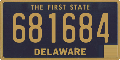 DE license plate 681684