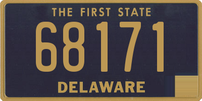 DE license plate 68171