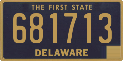 DE license plate 681713