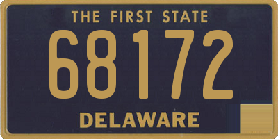 DE license plate 68172