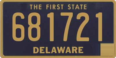 DE license plate 681721