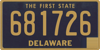 DE license plate 681726