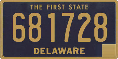 DE license plate 681728