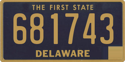 DE license plate 681743