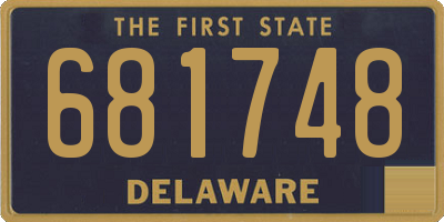 DE license plate 681748