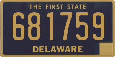 DE license plate 681759