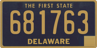 DE license plate 681763