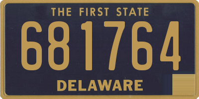 DE license plate 681764