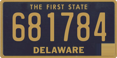 DE license plate 681784