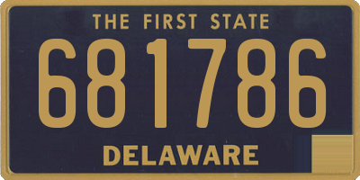 DE license plate 681786