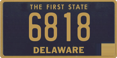 DE license plate 6818