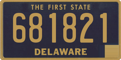 DE license plate 681821