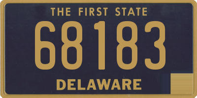 DE license plate 68183
