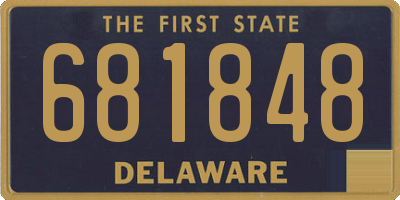 DE license plate 681848