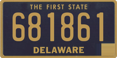 DE license plate 681861