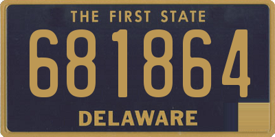 DE license plate 681864