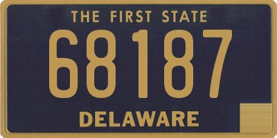 DE license plate 68187