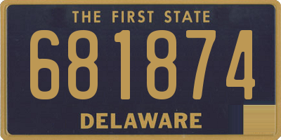 DE license plate 681874