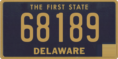 DE license plate 68189