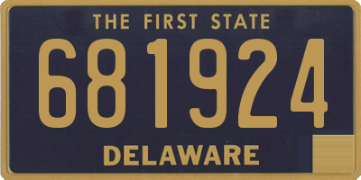 DE license plate 681924
