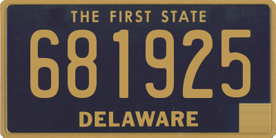 DE license plate 681925