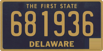 DE license plate 681936