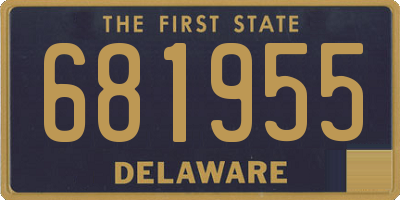 DE license plate 681955