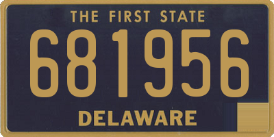 DE license plate 681956