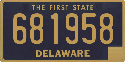 DE license plate 681958