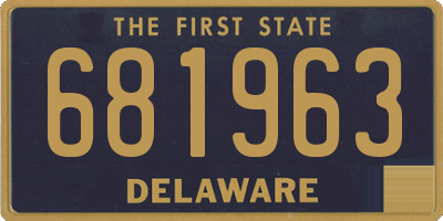 DE license plate 681963
