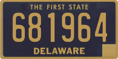 DE license plate 681964
