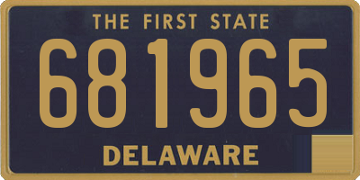DE license plate 681965