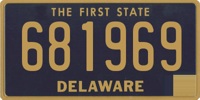 DE license plate 681969