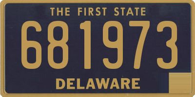 DE license plate 681973