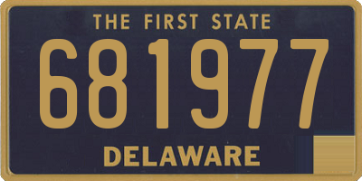 DE license plate 681977