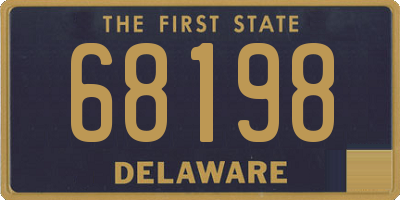 DE license plate 68198