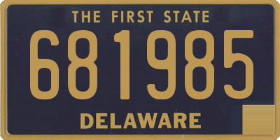DE license plate 681985