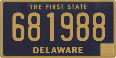 DE license plate 681988
