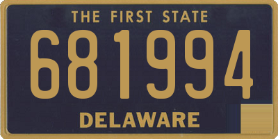 DE license plate 681994
