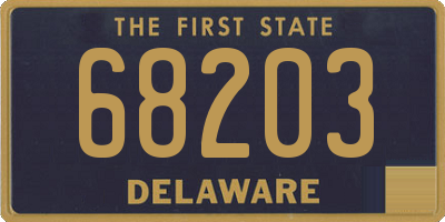 DE license plate 68203