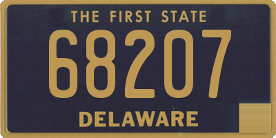 DE license plate 68207