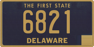 DE license plate 6821